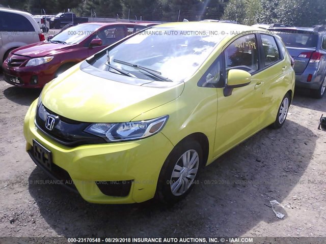 JHMGK5H59GX028854 - 2016 HONDA FIT LX YELLOW photo 2