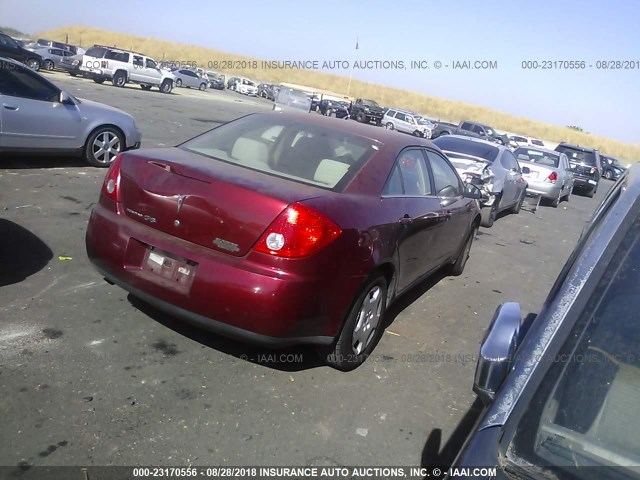 1G2ZF57B284175644 - 2008 PONTIAC G6 VALUE LEADER/BASE BURGUNDY photo 4