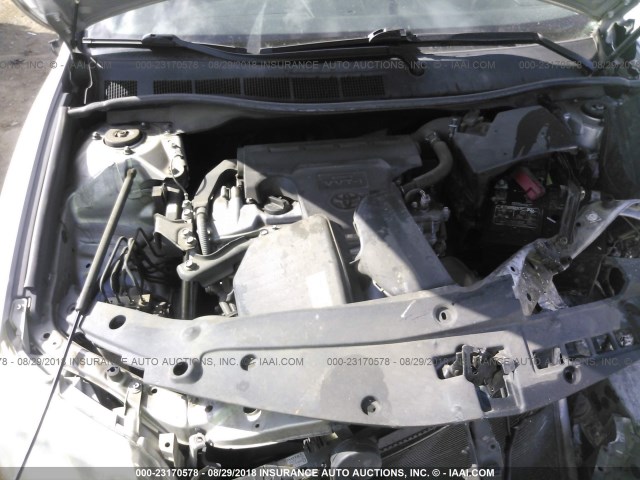 4T1BF1FK5CU573362 - 2012 TOYOTA CAMRY SE/LE/XLE SILVER photo 10