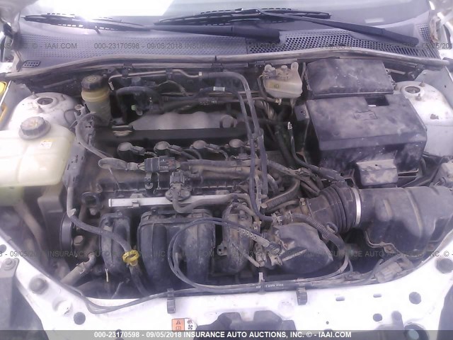 1FAFP34N25W159013 - 2005 FORD FOCUS ZX4 თეთრი ფოტო 10