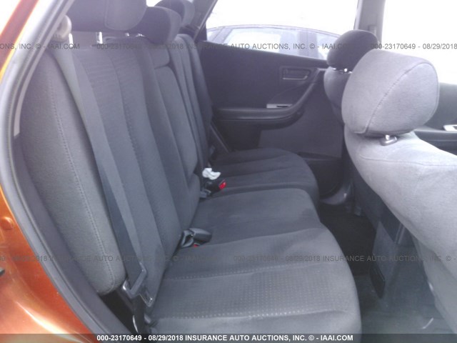 JN8AZ08T84W215982 - 2004 NISSAN MURANO SL/SE ORANGE photo 8