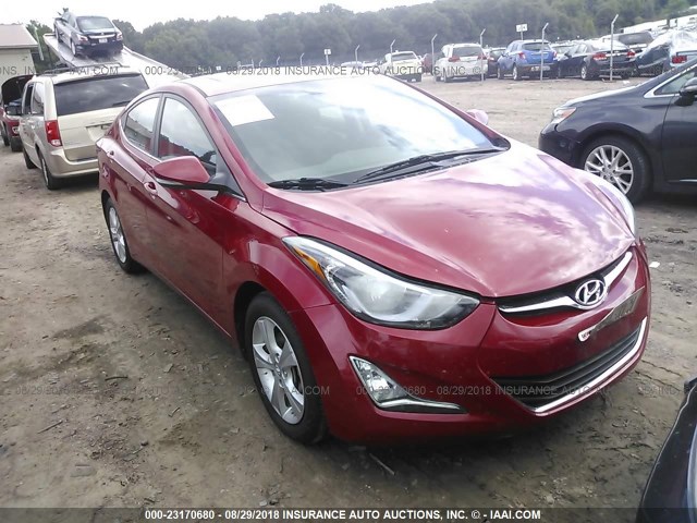 KMHDH4AE1GU558109 - 2016 HYUNDAI ELANTRA SE/SPORT/LIMITED RED photo 1