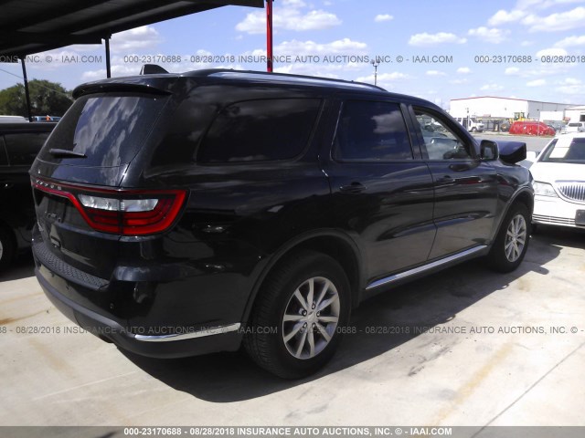 1C4RDJAG7HC766508 - 2017 DODGE DURANGO SXT BLACK photo 4