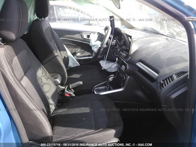 MAJ3P1TE0JC191835 - 2018 FORD ECOSPORT SE BLUE photo 5