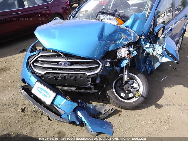 MAJ3P1TE0JC191835 - 2018 FORD ECOSPORT SE BLUE photo 6