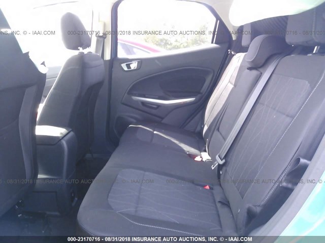 MAJ3P1TE0JC191835 - 2018 FORD ECOSPORT SE BLUE photo 8
