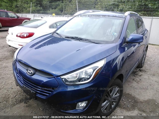 KM8JUCAG0FU995835 - 2015 HYUNDAI TUCSON LIMITED/SE BLUE photo 2