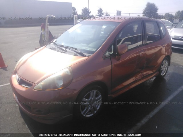 JHMGD376X7S055180 - 2007 HONDA FIT S 橙色 照片 2