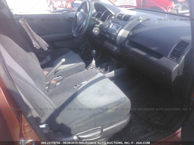 JHMGD376X7S055180 - 2007 HONDA FIT S 橙色 照片 5