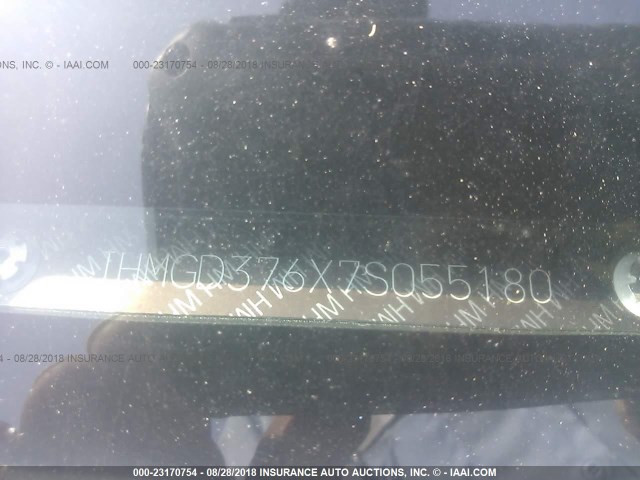 JHMGD376X7S055180 - 2007 HONDA FIT S 橙色 照片 9