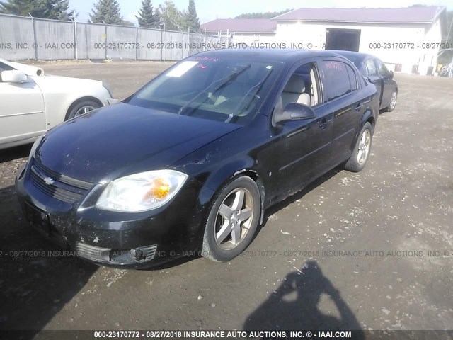 1G1AL55FX67701742 - 2006 CHEVROLET COBALT LT BLACK photo 2