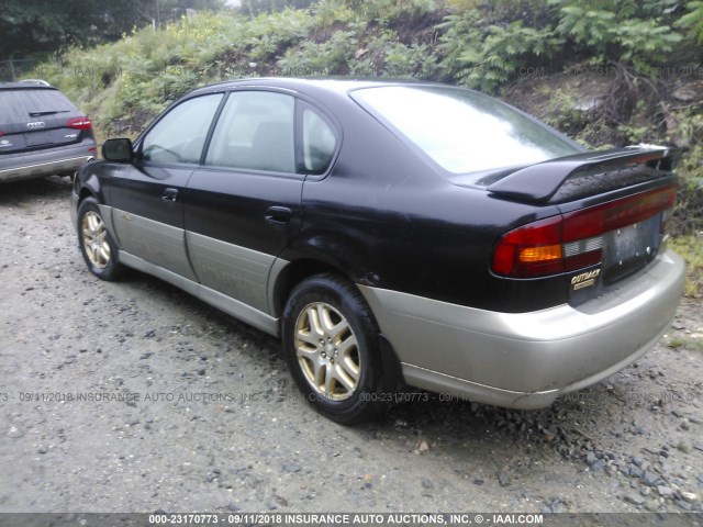 4S3BE686917207663 - 2001 SUBARU LEGACY OUTBACK LIMITED BLACK photo 3