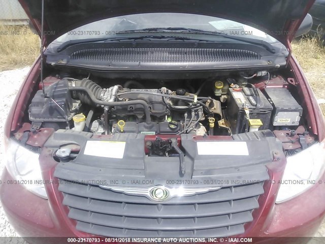 1A4GP45R36B656693 - 2006 CHRYSLER TOWN & COUNTRY  RED photo 10