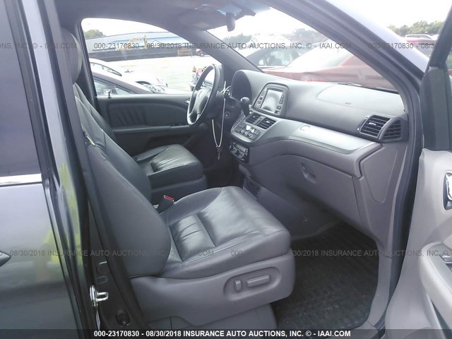 5FNRL3H78AB082015 - 2010 HONDA ODYSSEY EXL GRAY photo 5