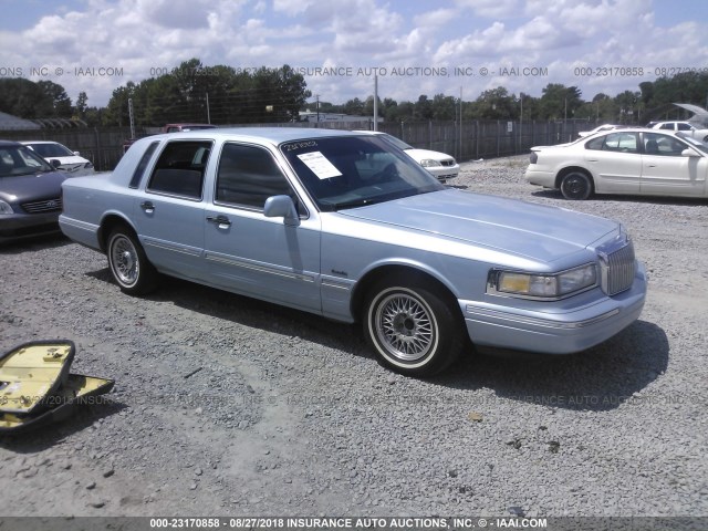 1LNLM81W6VY729207 - 1997 LINCOLN TOWN CAR EXECUTIVE Синий фото 1