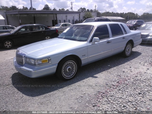 1LNLM81W6VY729207 - 1997 LINCOLN TOWN CAR EXECUTIVE Синий фото 2