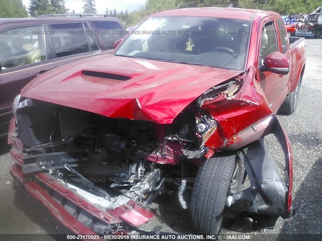 5TFSZ5AN5GX025001 - 2016 TOYOTA TACOMA ACCESS CAB/SR5/TRD SPT/OR RED photo 2