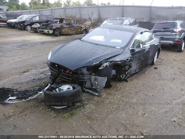 5YJSA1H13EFP61140 - 2014 TESLA MODEL S BLACK photo 2