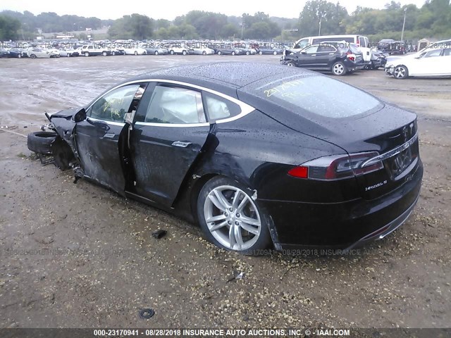 5YJSA1H13EFP61140 - 2014 TESLA MODEL S BLACK photo 3
