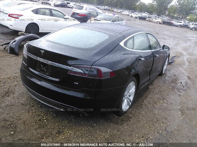 5YJSA1H13EFP61140 - 2014 TESLA MODEL S BLACK photo 4