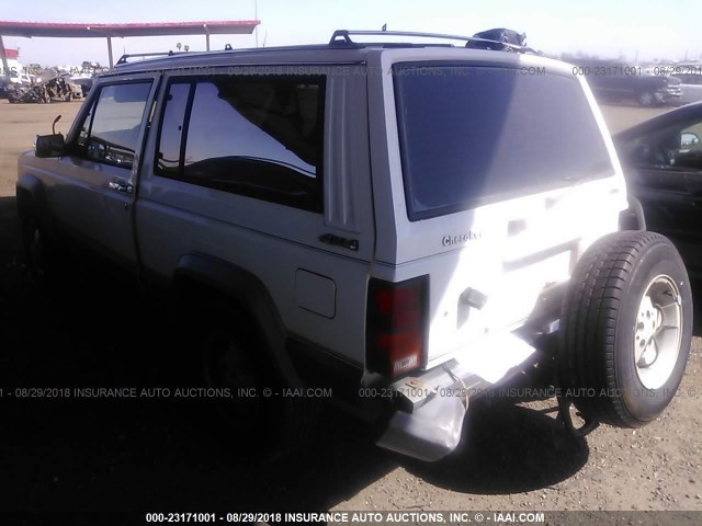 1J4FJ57L7KL546262 - 1989 JEEP CHEROKEE LAREDO WHITE photo 3