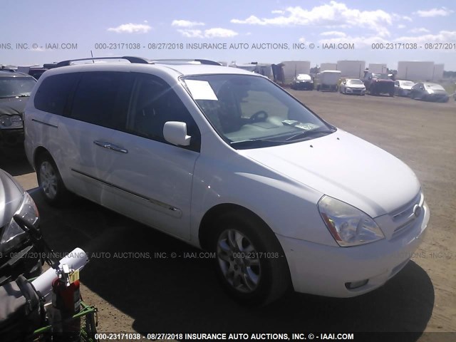 KNDMH4C34A6348616 - 2010 KIA SEDONA EX WHITE photo 1