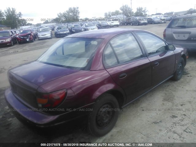 1G8ZH52822Z228655 - 2002 SATURN SL1 BURGUNDY photo 4