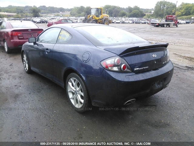 KMHHN66F98U282030 - 2008 HYUNDAI TIBURON GT/SE/GT LIMITED BLUE photo 3