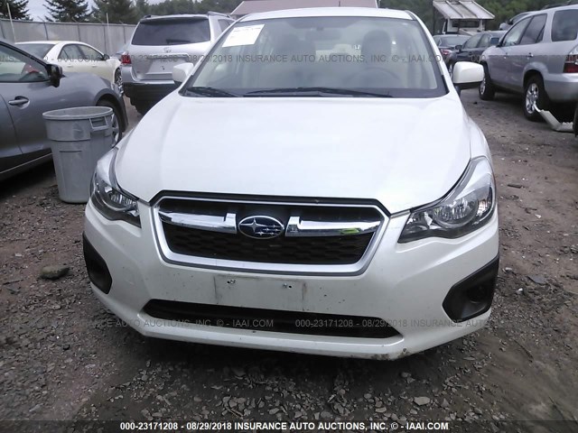 JF1GJAC65EH015397 - 2014 SUBARU IMPREZA PREMIUM WHITE photo 6