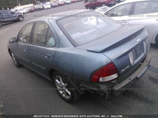 3N1BB51D01L122110 - 2001 NISSAN SENTRA SE BLUE photo 3