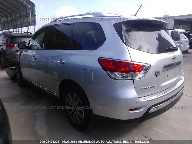 5N1AR2MN6EC624303 - 2014 NISSAN PATHFINDER S/SV/SL/PLATINUM SILVER photo 3