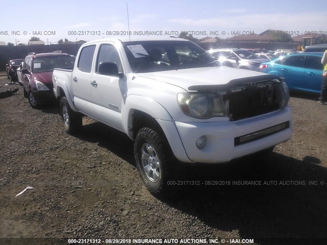 3TMLU4EN5AM042630 - 2010 TOYOTA TACOMA DOUBLE CAB WHITE photo 1