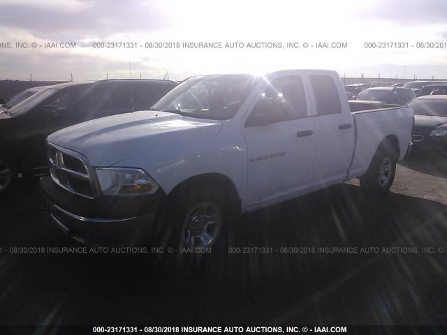 1C6RD7FP4CS235221 - 2012 DODGE RAM 1500 ST WHITE photo 2