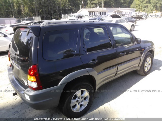 4F2YU081X2KM18593 - 2002 MAZDA TRIBUTE LX/ES შავი ფოტო 4