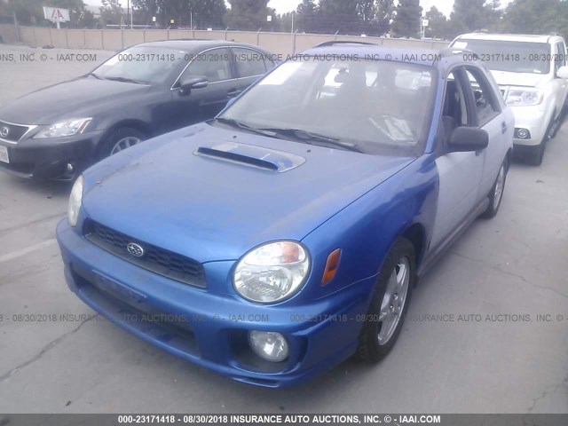 JF1GG29622G826670 - 2002 SUBARU IMPREZA WRX BLUE photo 2