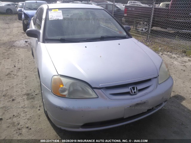 1HGEM21211L110966 - 2001 HONDA CIVIC DX SILVER photo 6