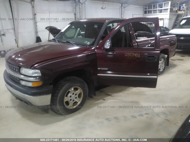 1GCEK14T01E132108 - 2001 CHEVROLET SILVERADO K1500 BURGUNDY photo 2