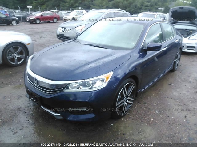 1HGCR2F15HA057963 - 2017 HONDA ACCORD SPORT SPECIAL EDITION Dark Blue photo 2