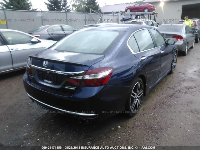 1HGCR2F15HA057963 - 2017 HONDA ACCORD SPORT SPECIAL EDITION Dark Blue photo 4