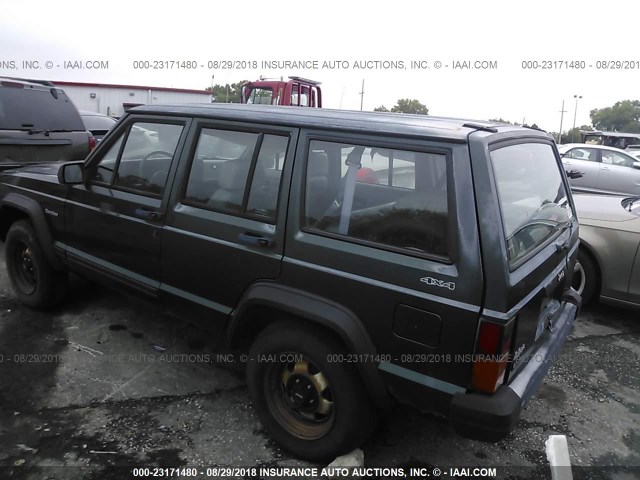 1J4FJ28S2RL221243 - 1994 JEEP CHEROKEE SE GREEN photo 3