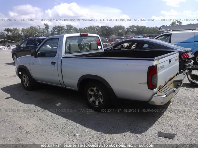 1N6DD21S9YC397023 - 2000 NISSAN FRONTIER XE SILVER photo 3