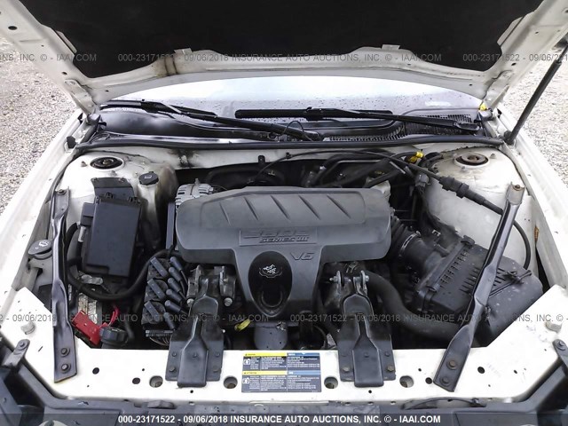 2G2WP552461134573 - 2006 PONTIAC GRAND PRIX WHITE photo 10