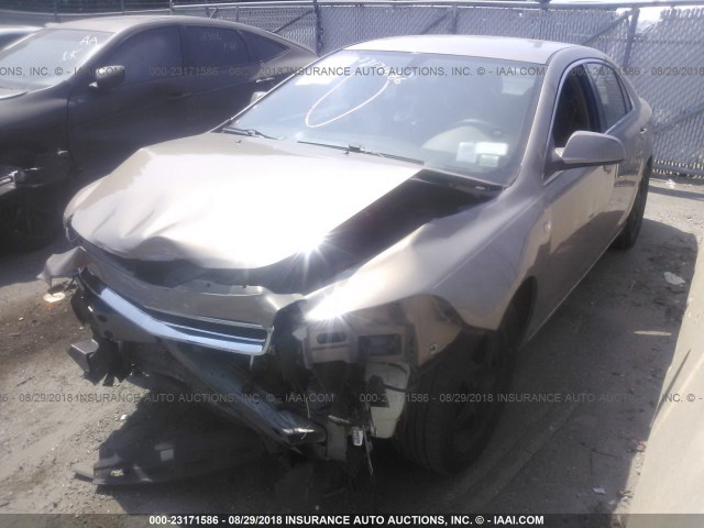 1G1ZH57B08F150700 - 2008 CHEVROLET MALIBU 1LT ოქროსფერი ფოტო 2