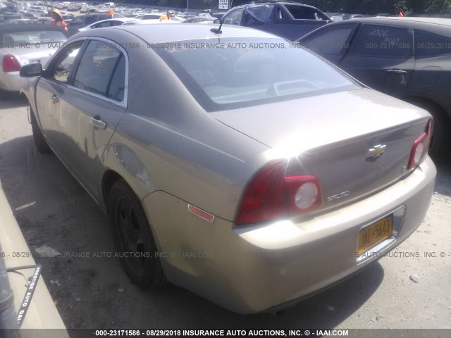 1G1ZH57B08F150700 - 2008 CHEVROLET MALIBU 1LT ოქროსფერი ფოტო 3