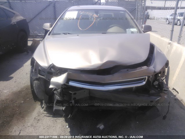 1G1ZH57B08F150700 - 2008 CHEVROLET MALIBU 1LT ოქროსფერი ფოტო 6