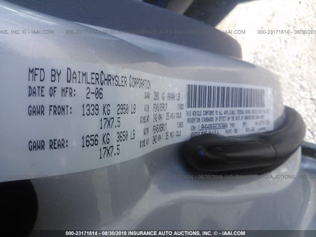 1J8HG48K66C263864 - 2006 JEEP COMMANDER Gümüş foto 9