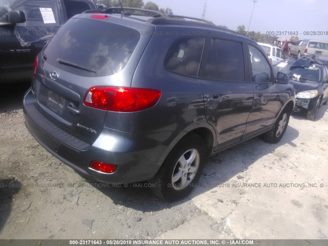 5NMSG13D08H129621 - 2008 HYUNDAI SANTA FE GLS GRAY photo 4