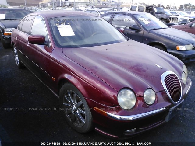 SAJDA01D6YGL66971 - 2000 JAGUAR S-TYPE BURGUNDY photo 1