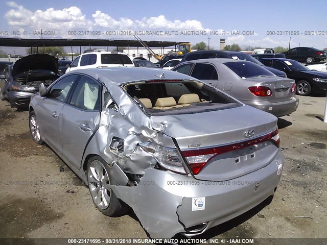 KMHFG4JG0DA284489 - 2013 HYUNDAI AZERA SILVER photo 3