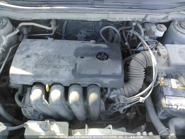 2T1KR32E23C095678 - 2003 TOYOTA COROLLA MATRIX XR SILVER photo 10